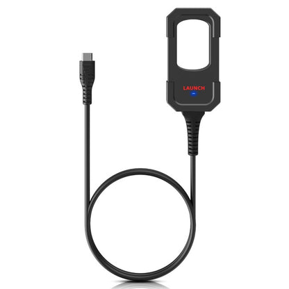 Módulo principal de programación de llaves LAUNCH X431 IMMO. Dispositivo con conector USB Tipo C para expansión de funciones de clonación de chips y aprendizaje de mandos en equipos LAUNCH compatibles.
